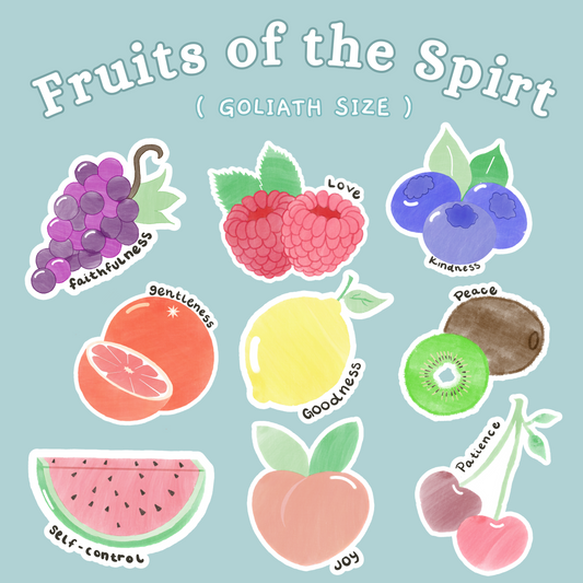 Fruits of the Spirit - GOLIATH Size | Large Bible Stickers