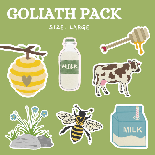 Milk & Honey Sticker Pack - GOLIATH Size | Large Bible Stickers