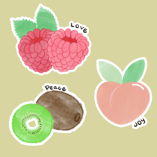 Fruits of the Spirit - DAVID Size | Small Bible Stickers