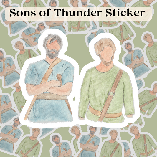 Sons of Thunder Sticker (John and Big James) | Bible Sticker