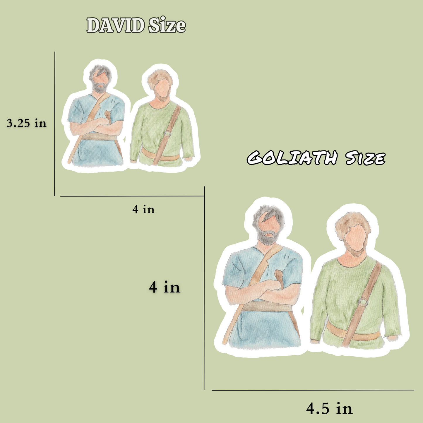 Chosen Sticker Pack - DAVID Size | Small Bible Stickers