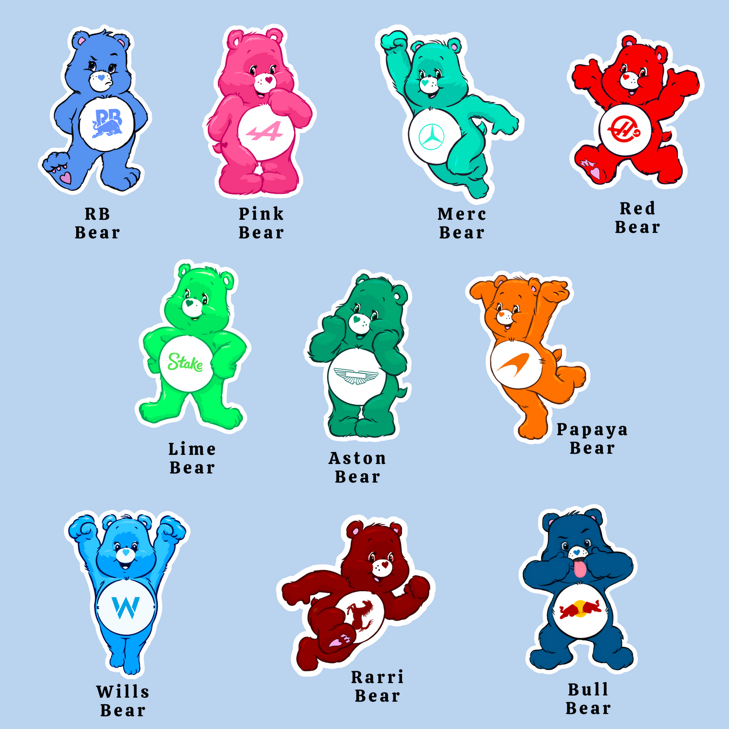 Papaya Bear Sticker