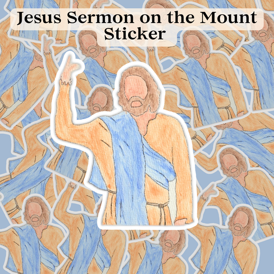 Jesus Sermon on the Mount Sticker | Bible Sticker