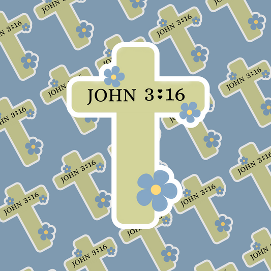 John 3:16 (Refined) | Bible Sticker