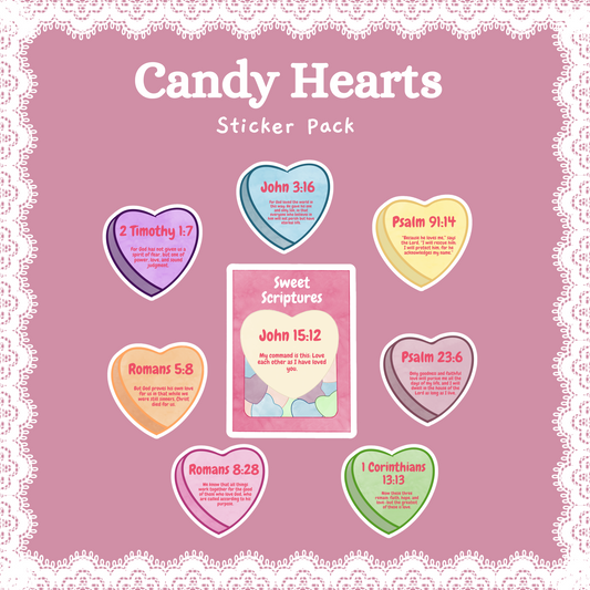 Candy Hearts Sticker Pack