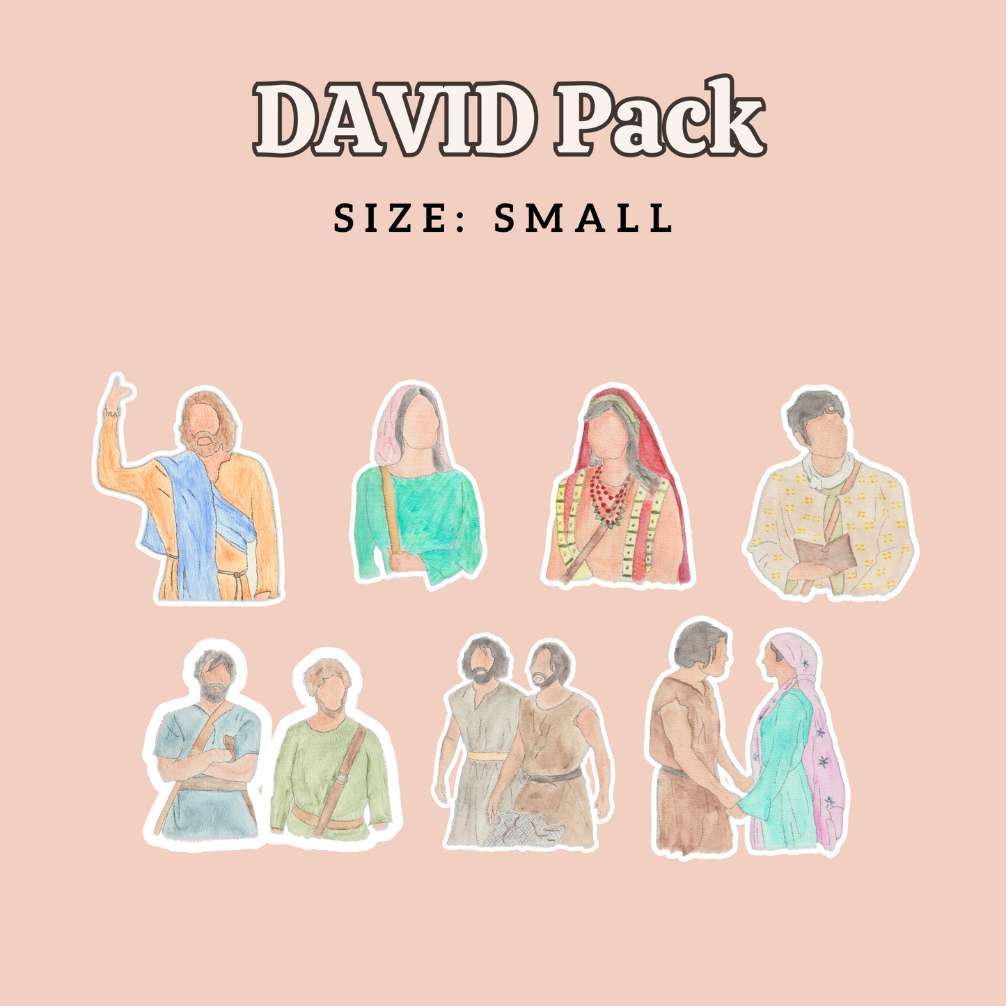 Chosen Sticker Pack - DAVID Size | Small Bible Stickers