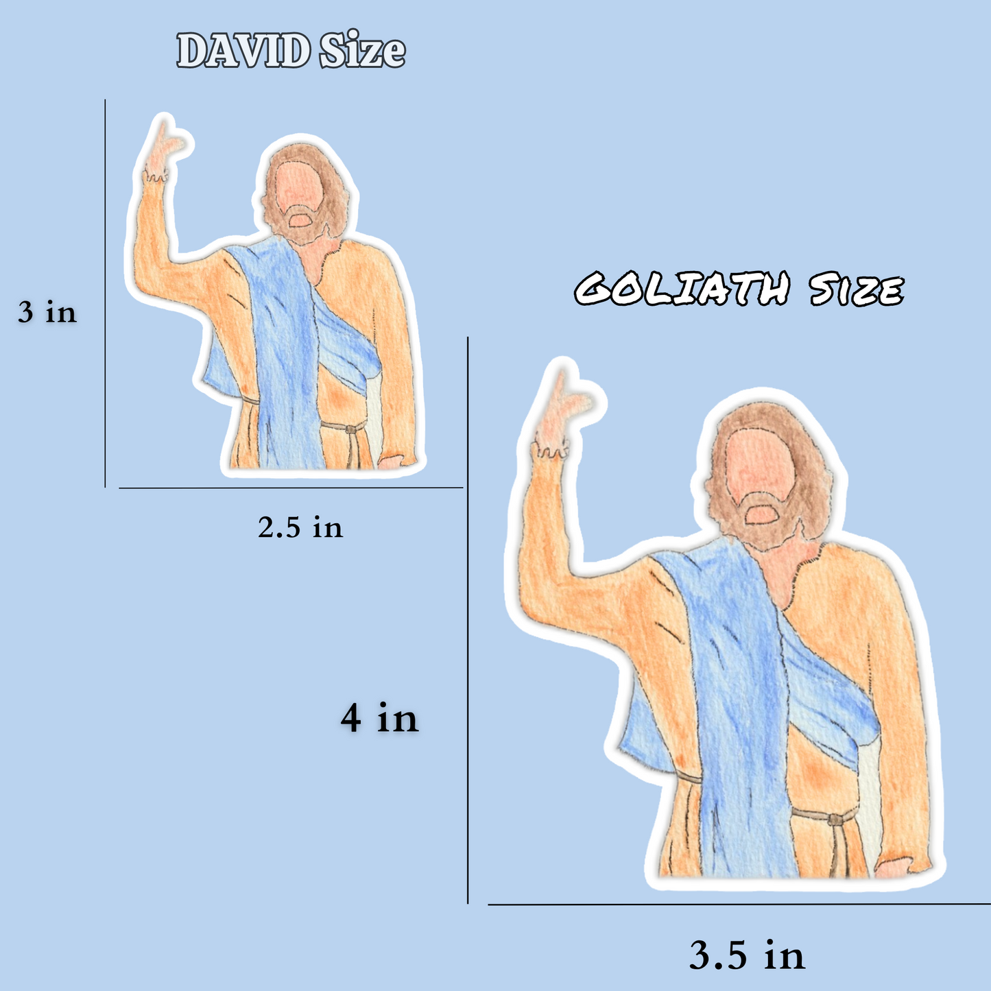 Chosen Sticker Pack - DAVID Size | Small Bible Stickers