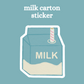 Milk Carton Sticker | Bible Sticker