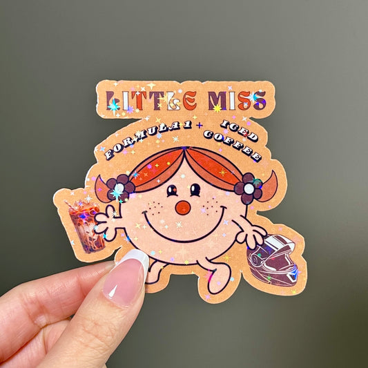 Little Miss F1 + Iced Coffee Sticker