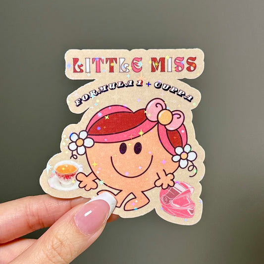 Little Miss F1 + Cuppa Sticker